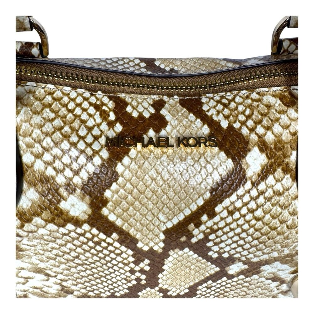 Michael Kors Lenox Large Python Embossed Leather … - image 5